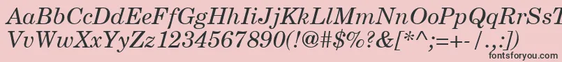 NewmilleniumschlbkItalicsh Font – Black Fonts on Pink Background