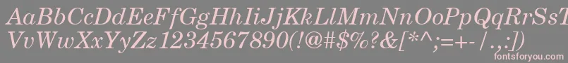 NewmilleniumschlbkItalicsh Font – Pink Fonts on Gray Background