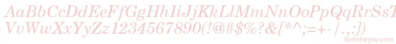 NewmilleniumschlbkItalicsh Font – Pink Fonts on White Background