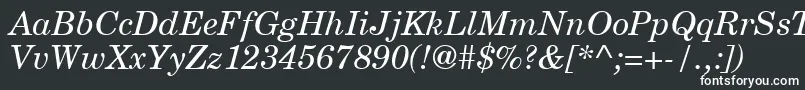 NewmilleniumschlbkItalicsh-fontti – valkoiset fontit mustalla taustalla
