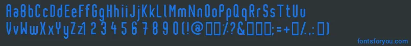 Czcionka Pixochrome – niebieskie czcionki na czarnym tle
