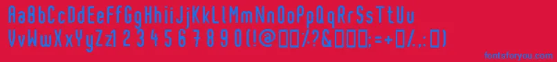 Pixochrome Font – Blue Fonts on Red Background