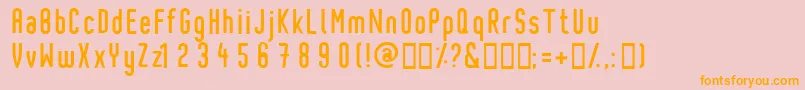 Pixochrome Font – Orange Fonts on Pink Background