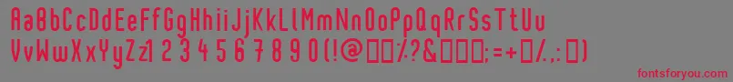 Pixochrome Font – Red Fonts on Gray Background