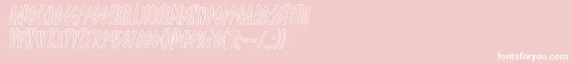 Ohmightyisisoutital Font – White Fonts on Pink Background