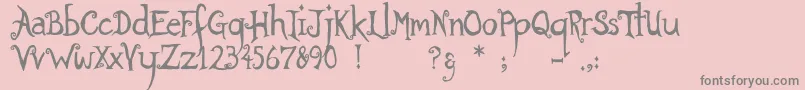 Ratherunfortunate Font – Gray Fonts on Pink Background