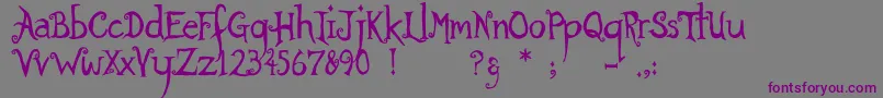 Ratherunfortunate Font – Purple Fonts on Gray Background