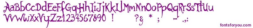 Ratherunfortunate Font – Purple Fonts on White Background