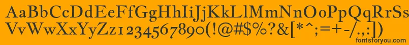 JacquesfrancoisRegular Font – Black Fonts on Orange Background