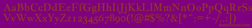 JacquesfrancoisRegular Font – Brown Fonts on Purple Background