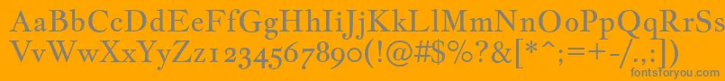 JacquesfrancoisRegular Font – Gray Fonts on Orange Background