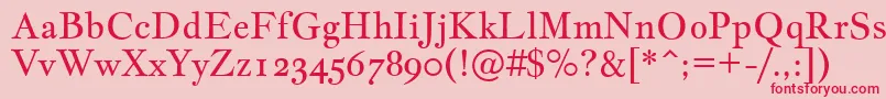JacquesfrancoisRegular Font – Red Fonts on Pink Background