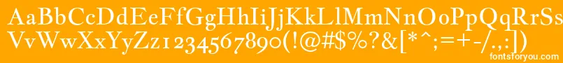 JacquesfrancoisRegular Font – White Fonts on Orange Background