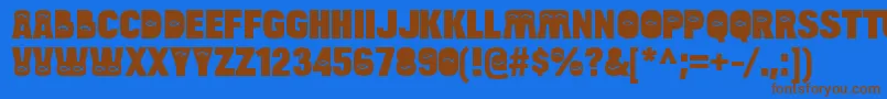 Police BulltoadjfishRegular – polices brunes sur fond bleu