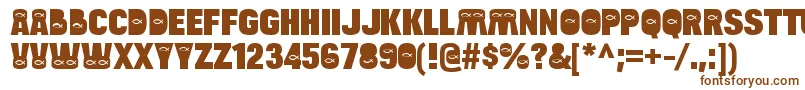 BulltoadjfishRegular Font – Brown Fonts on White Background