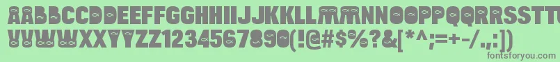 BulltoadjfishRegular Font – Gray Fonts on Green Background