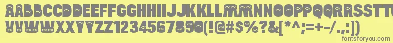 Шрифт BulltoadjfishRegular – серые шрифты на жёлтом фоне