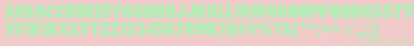 Police BulltoadjfishRegular – polices vertes sur fond rose