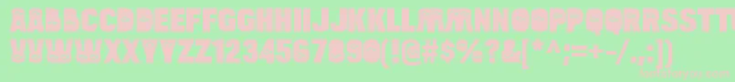 BulltoadjfishRegular Font – Pink Fonts on Green Background