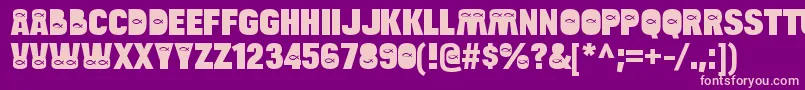 BulltoadjfishRegular Font – Pink Fonts on Purple Background