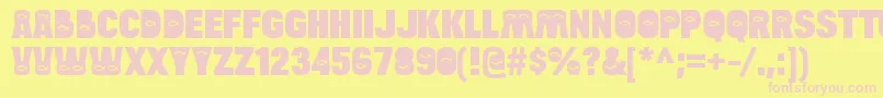 BulltoadjfishRegular Font – Pink Fonts on Yellow Background