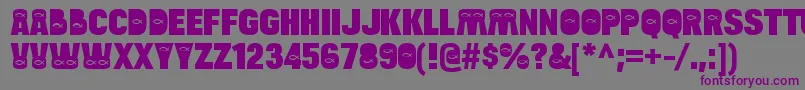 BulltoadjfishRegular Font – Purple Fonts on Gray Background