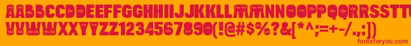 BulltoadjfishRegular Font – Red Fonts on Orange Background