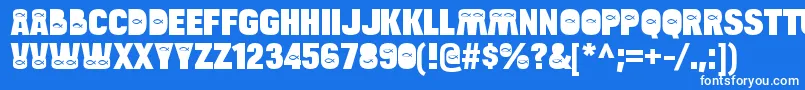 Police BulltoadjfishRegular – polices blanches sur fond bleu