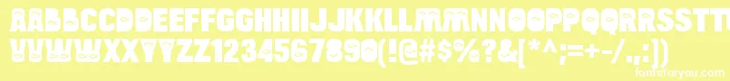 BulltoadjfishRegular Font – White Fonts on Yellow Background