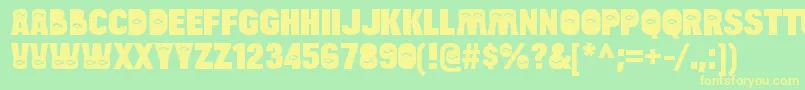 Police BulltoadjfishRegular – polices jaunes sur fond vert