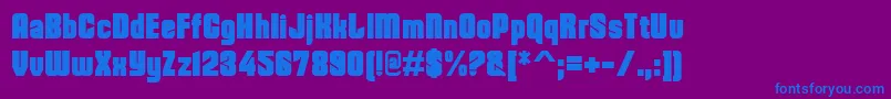 DohrmaRegular Font – Blue Fonts on Purple Background