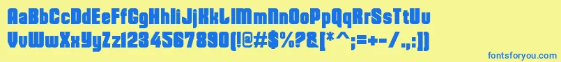 DohrmaRegular Font – Blue Fonts on Yellow Background