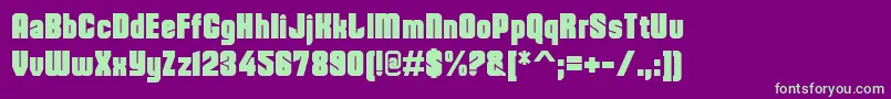 DohrmaRegular Font – Green Fonts on Purple Background