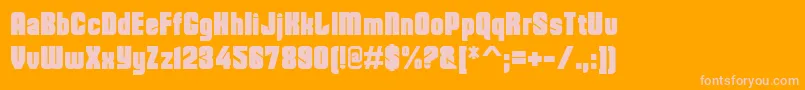 DohrmaRegular Font – Pink Fonts on Orange Background