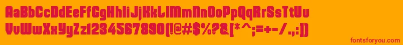 DohrmaRegular Font – Red Fonts on Orange Background