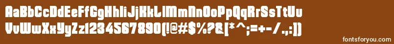 Шрифт DohrmaRegular – белые шрифты на коричневом фоне