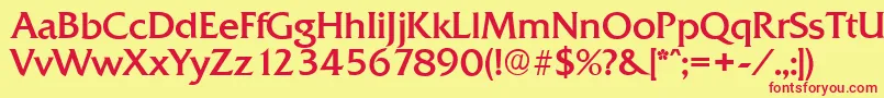 QuadratserialRegular Font – Red Fonts on Yellow Background