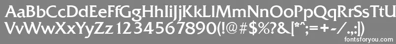 フォントQuadratserialRegular – 灰色の背景に白い文字