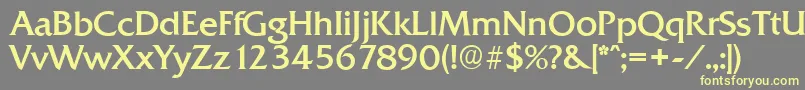 QuadratserialRegular Font – Yellow Fonts on Gray Background