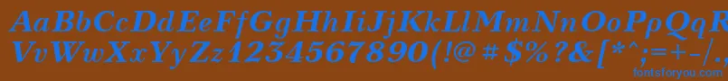 More about NevacBolditalic Font NevacBolditalic Font – Blue Fonts on Brown Background