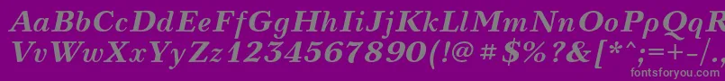 NevacBolditalic Font – Gray Fonts on Purple Background