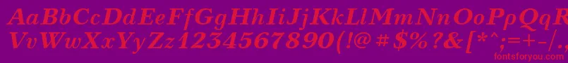 NevacBolditalic Font – Red Fonts on Purple Background