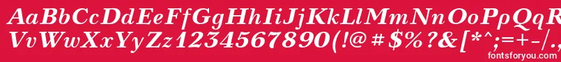 NevacBolditalic Font – White Fonts on Red Background