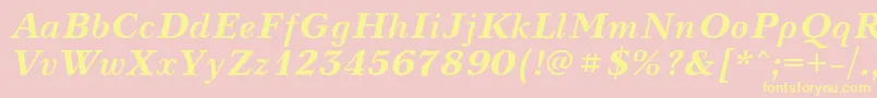 NevacBolditalic Font – Yellow Fonts on Pink Background