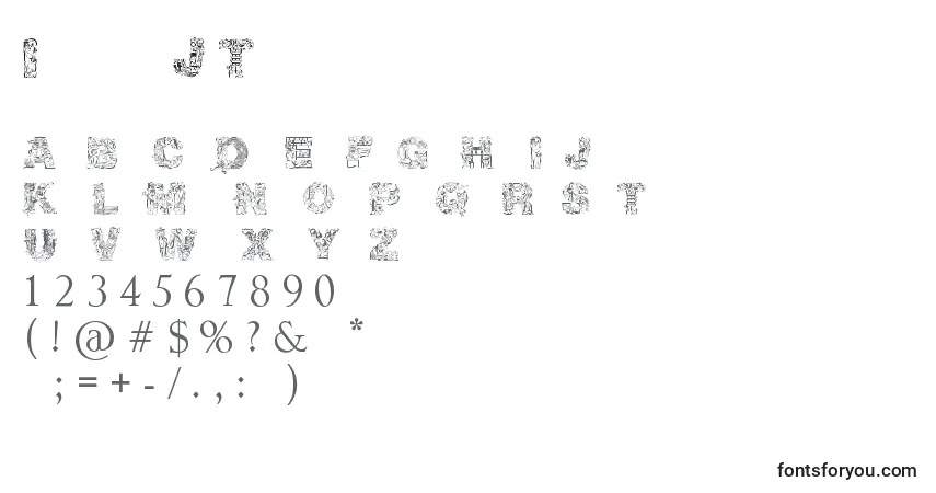 A fonte IrasutoJiTruetype – alfabeto, números, caracteres especiais
