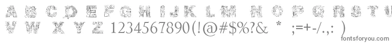 フォントIrasutoJiTruetype – 灰色のフォント