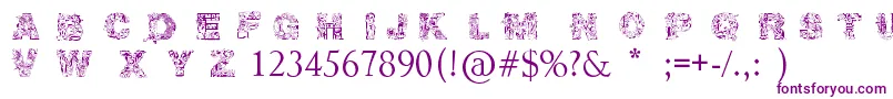IrasutoJiTruetype Font – Purple Fonts on White Background