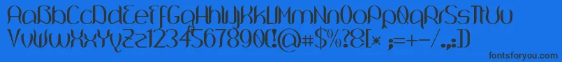 Wouliane Font – Black Fonts on Blue Background