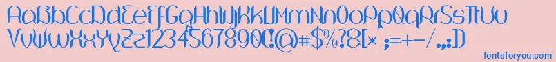 Wouliane Font – Blue Fonts on Pink Background