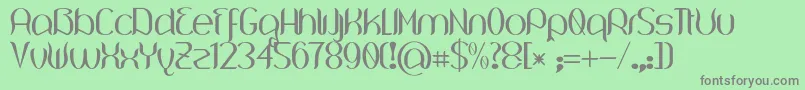 Wouliane Font – Gray Fonts on Green Background